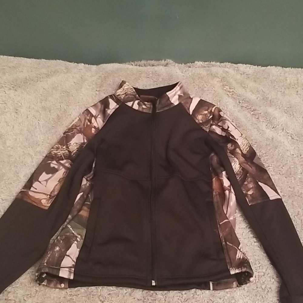Women's black and light pink camo jacket